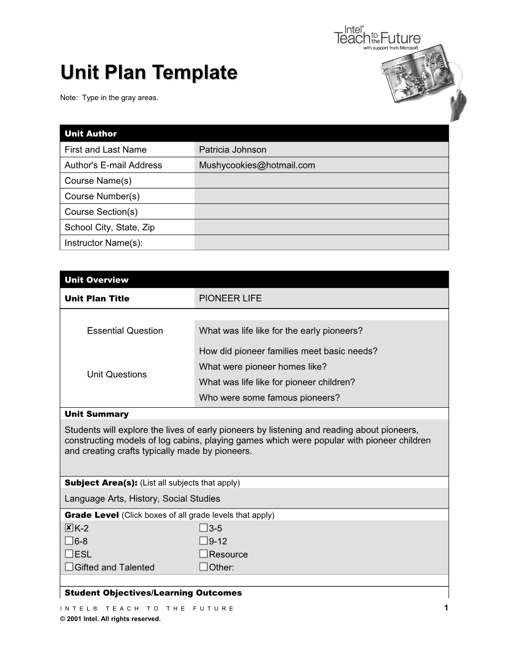 Unit Plan Template s16