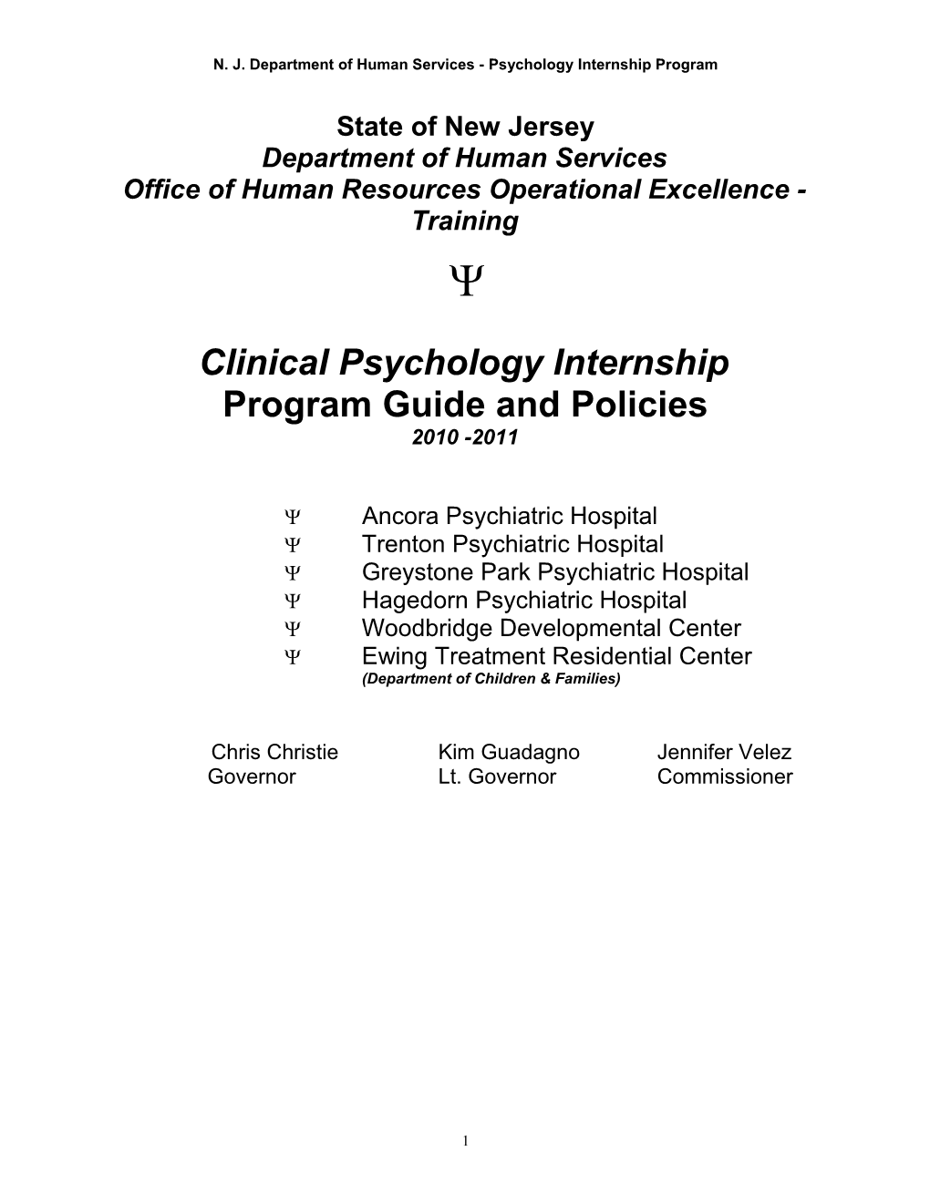 Features Of Psychology Internship Program