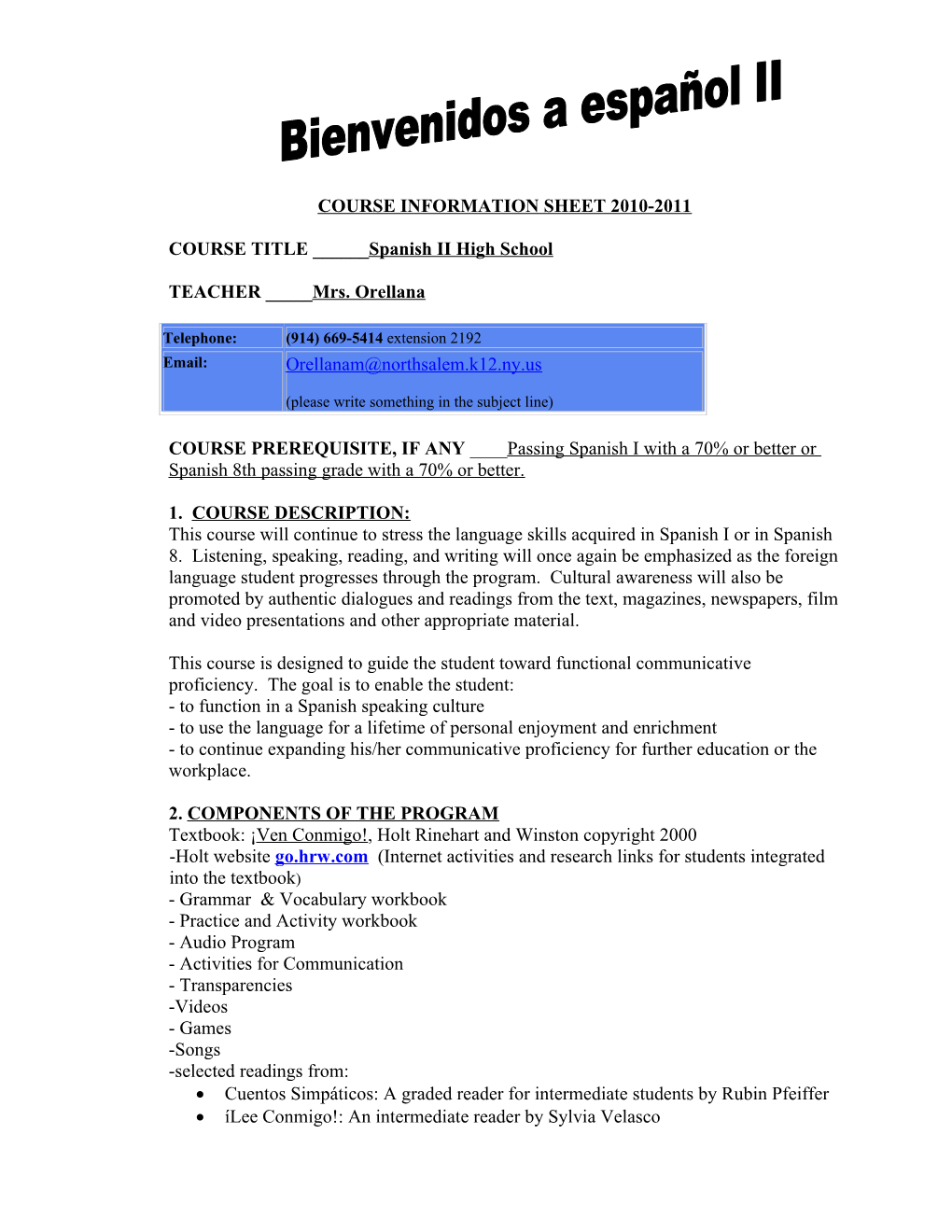 Course Information Sheet 2005-2006