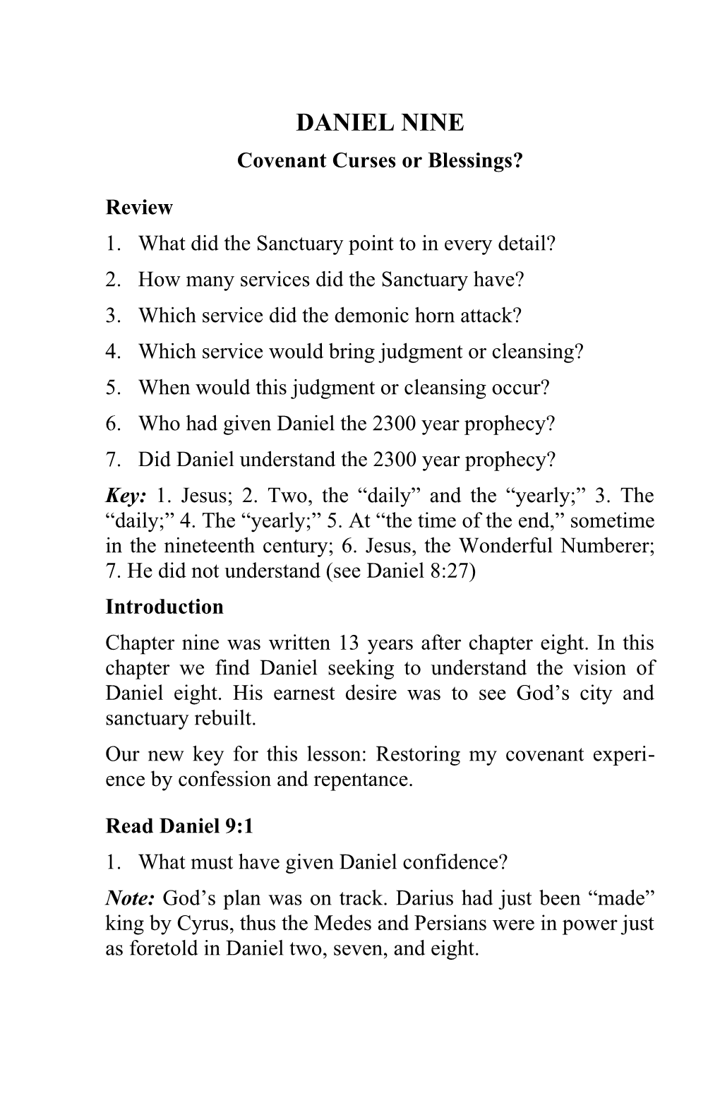 DANIEL TWO (Part 1)