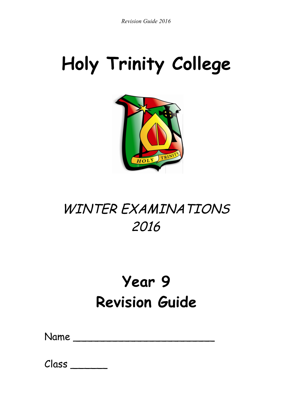 Maths: Learning Outcomes for Winter Exams s1