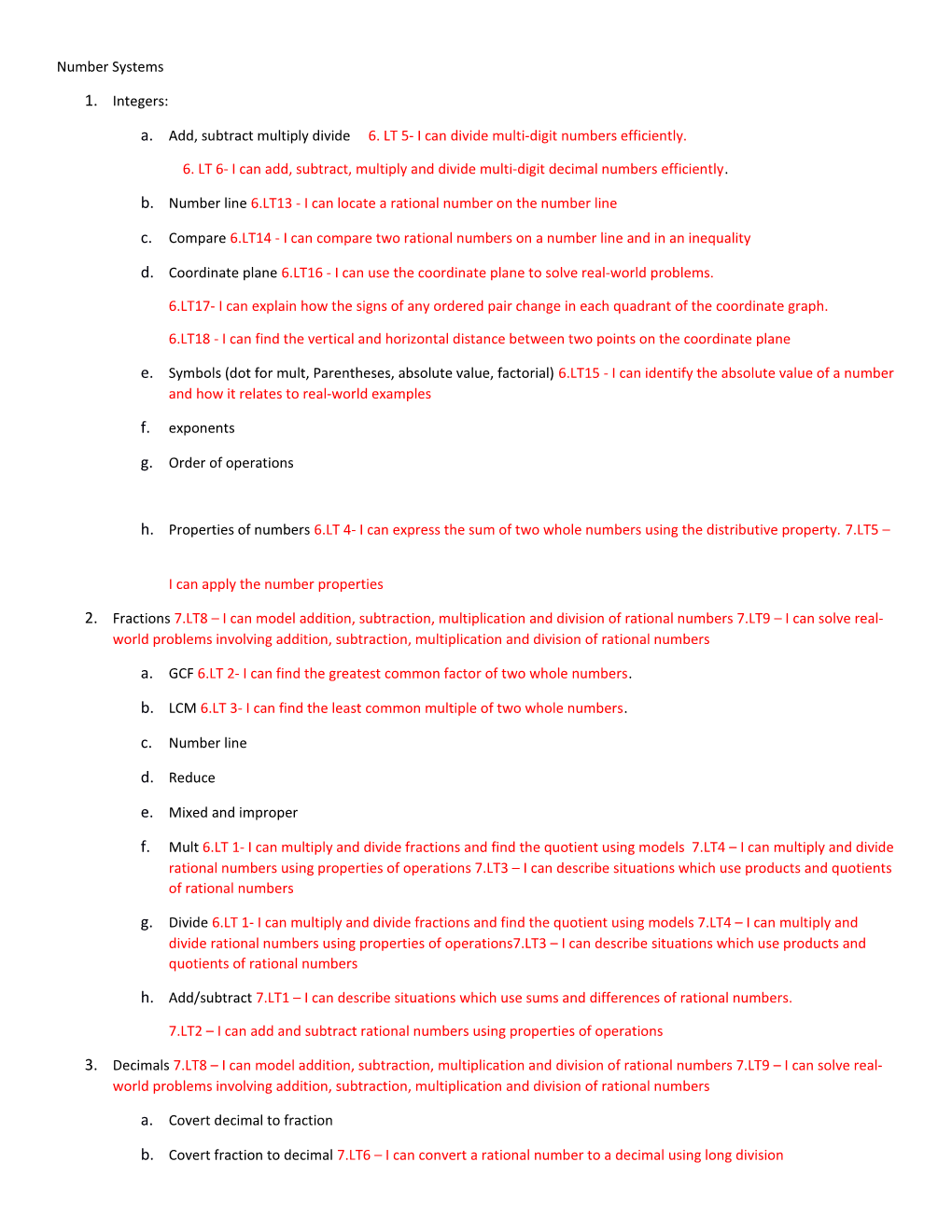 Number Systems