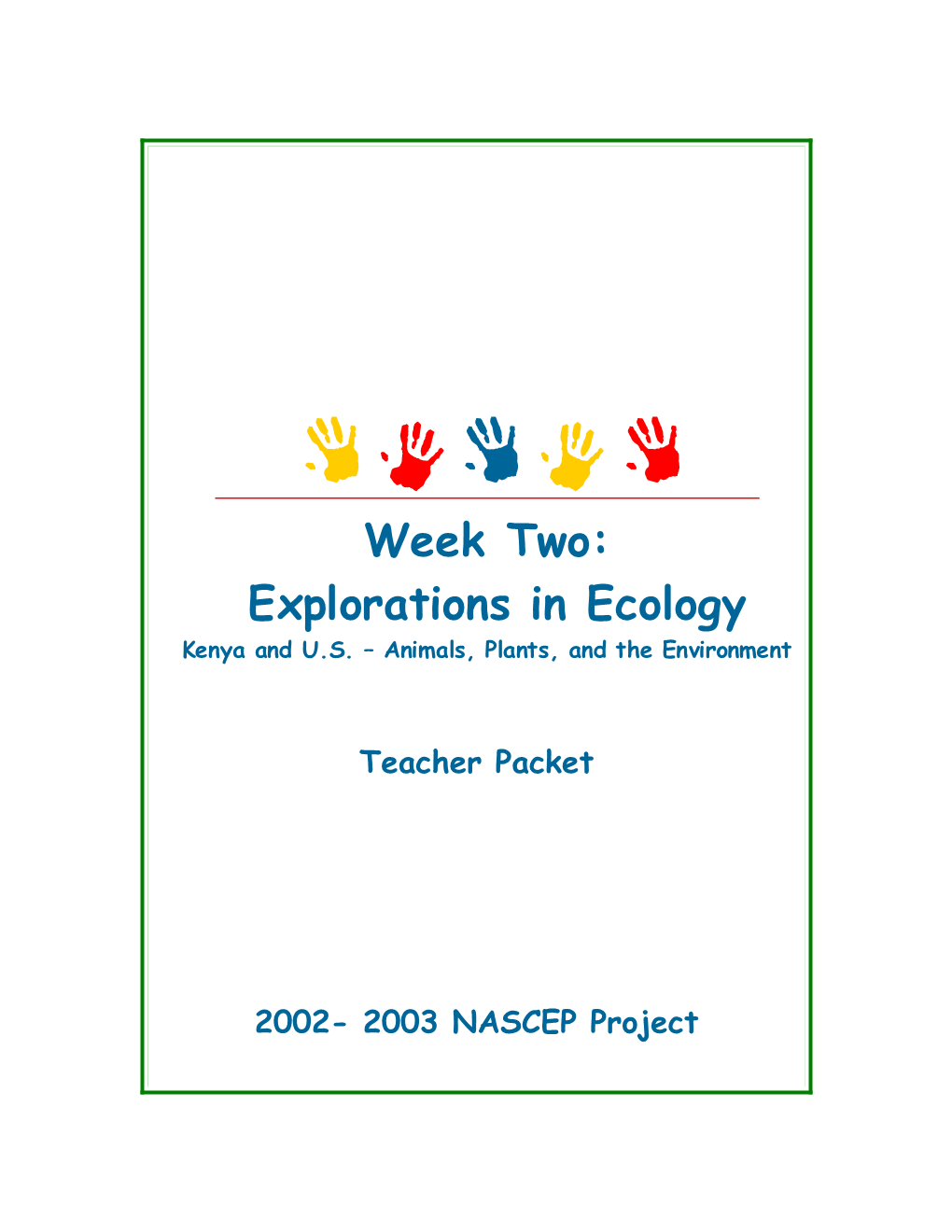 2002- 2003 NASCEP Project
