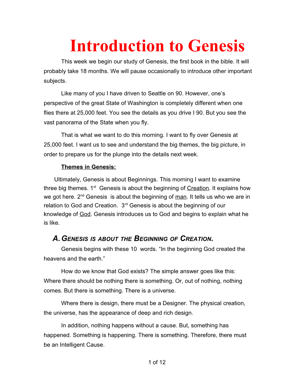 Introduction to Genesis