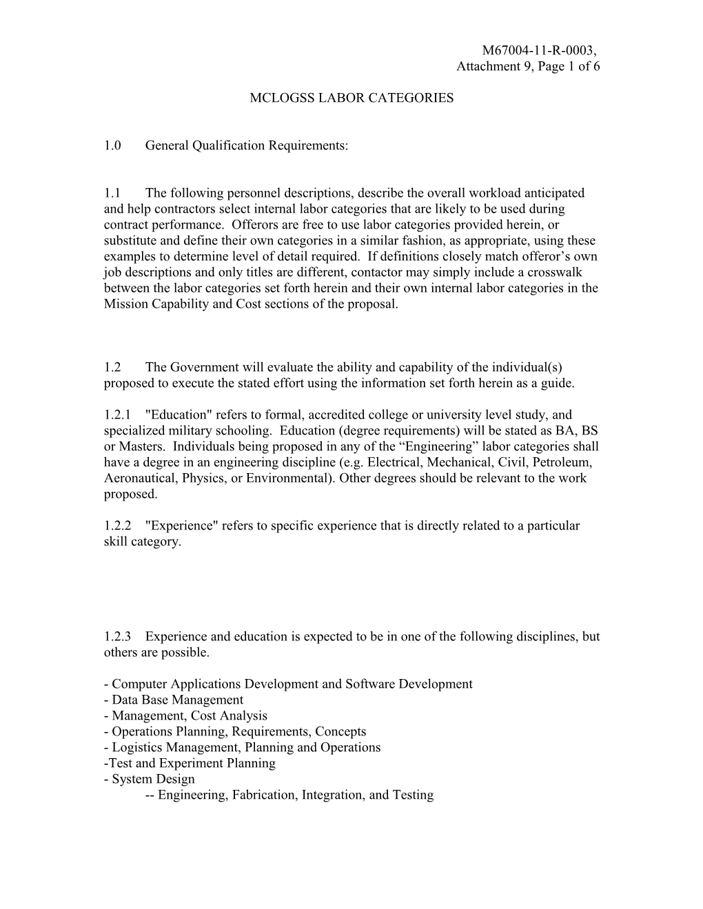 Attachment 9, Page 1 of 6