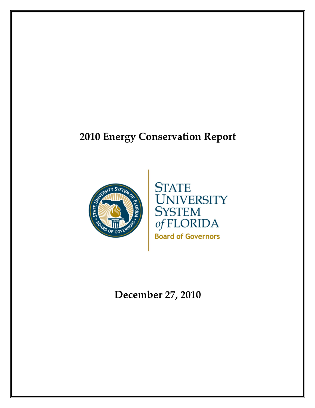 2010 Energy Conservation Report