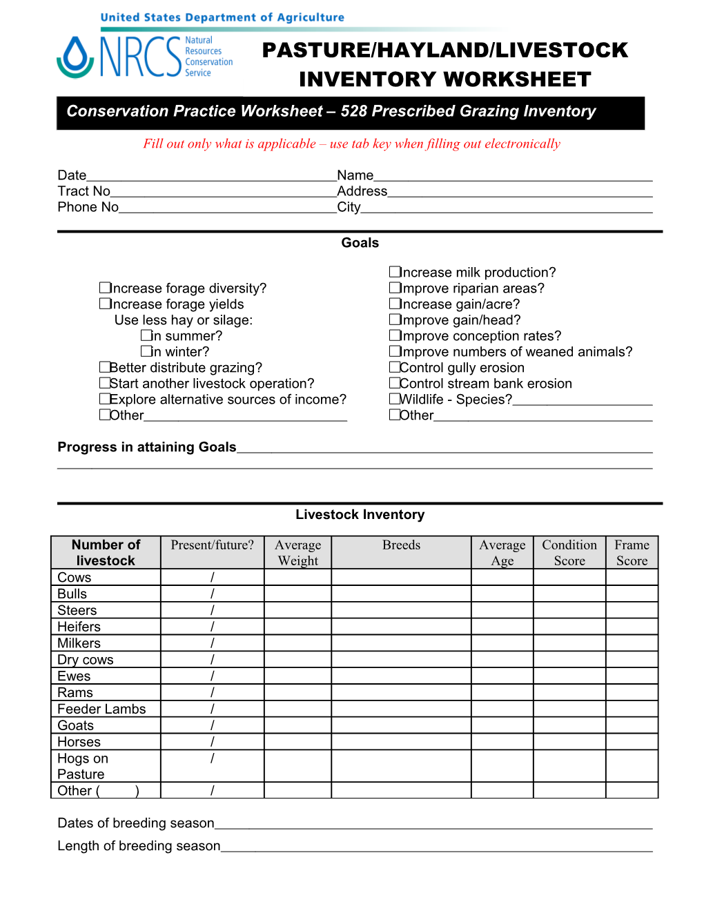 Fill out Only What Is Applicable Use Tab Key When Filling out Electronically