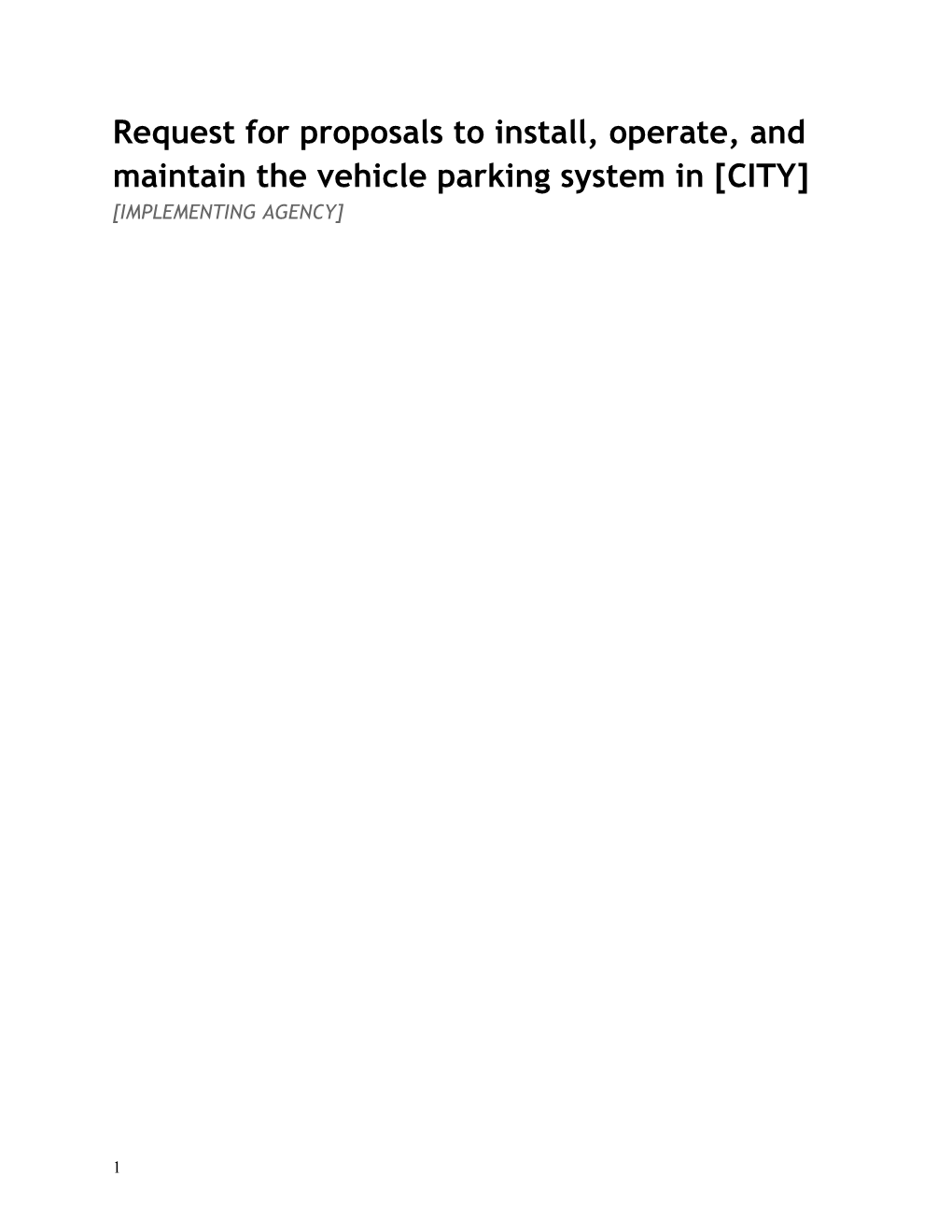 Chennai Parking Management RFP - ITDP - 140126