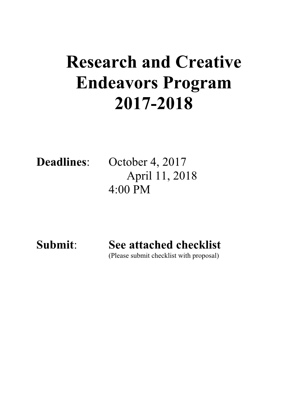 Research and Creative
