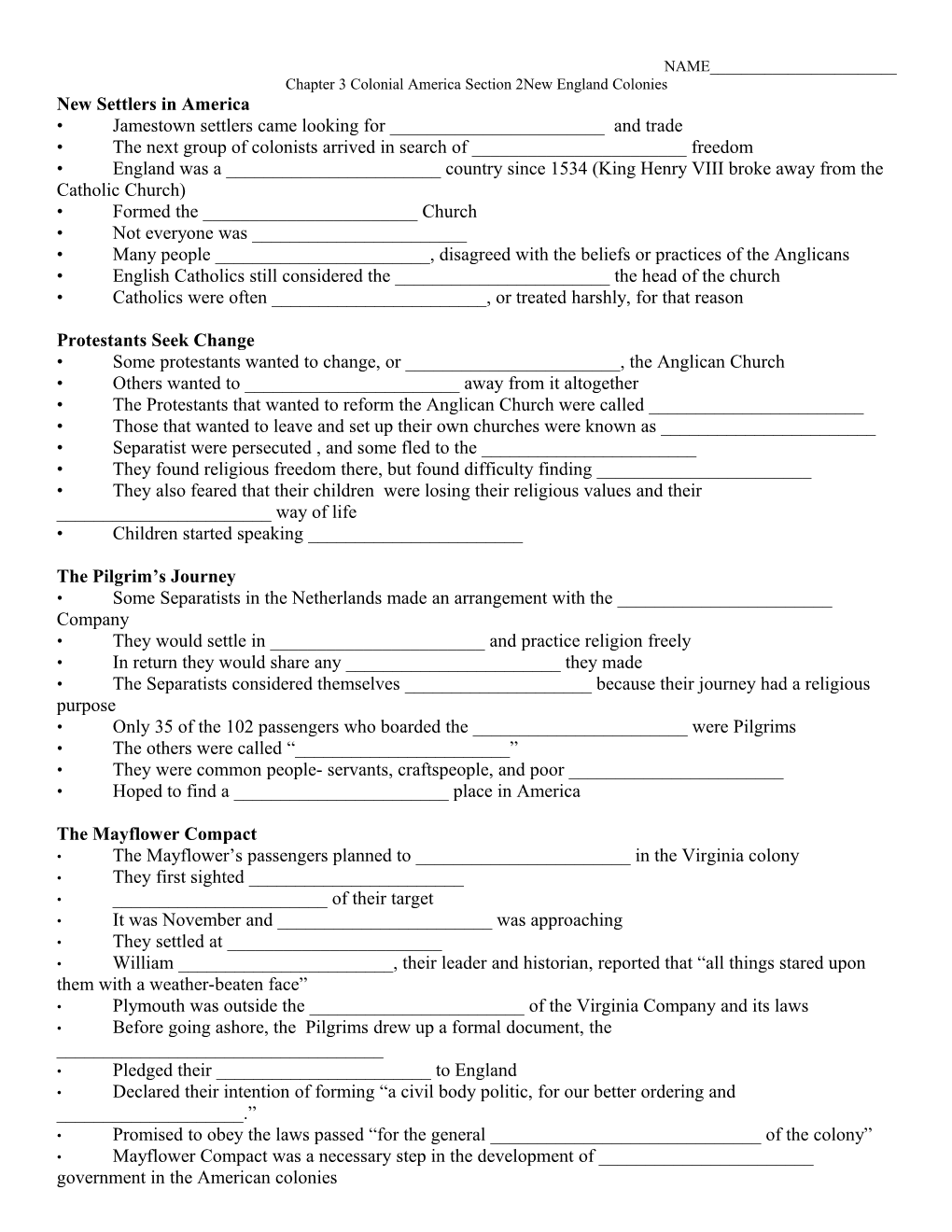 Chapter 3 Colonial America Section 2New England Colonies