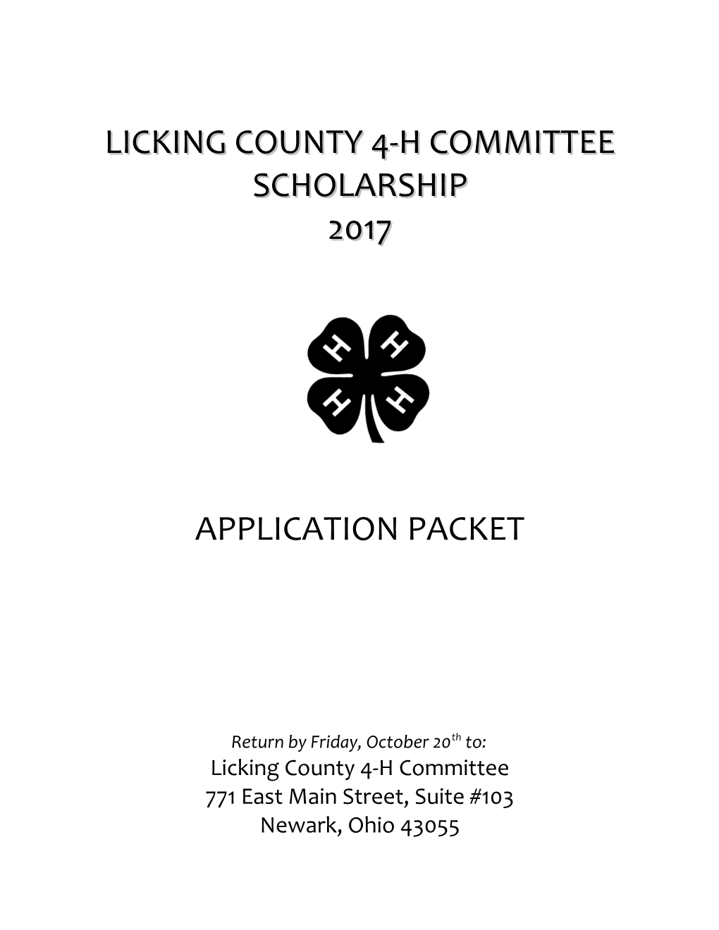 Licking County 4-H Committee Scholarship