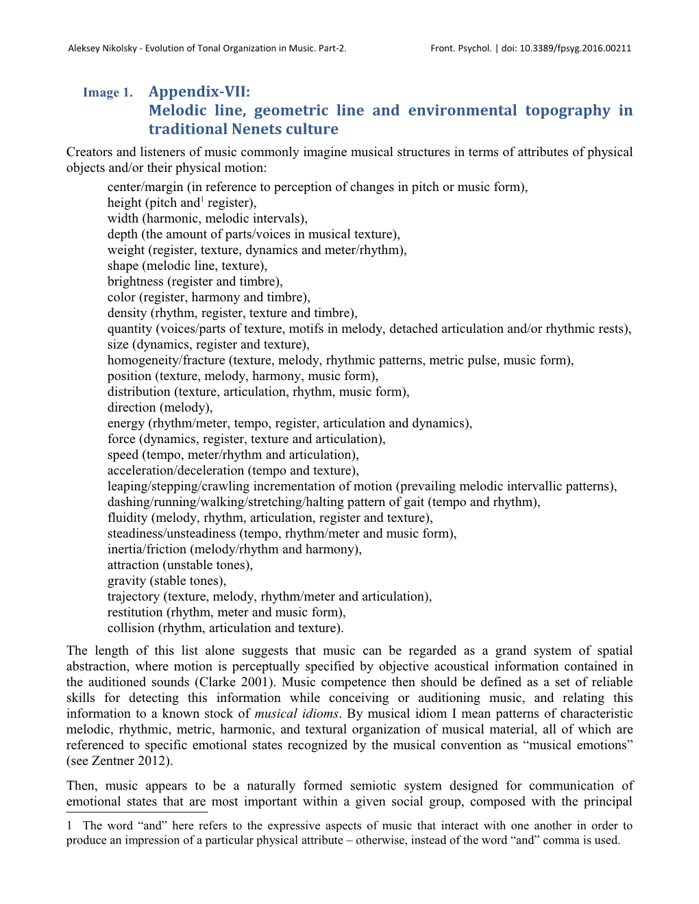 Appendix-VII: Melodic Line, Geometric Line and Environmental Topography in Traditional