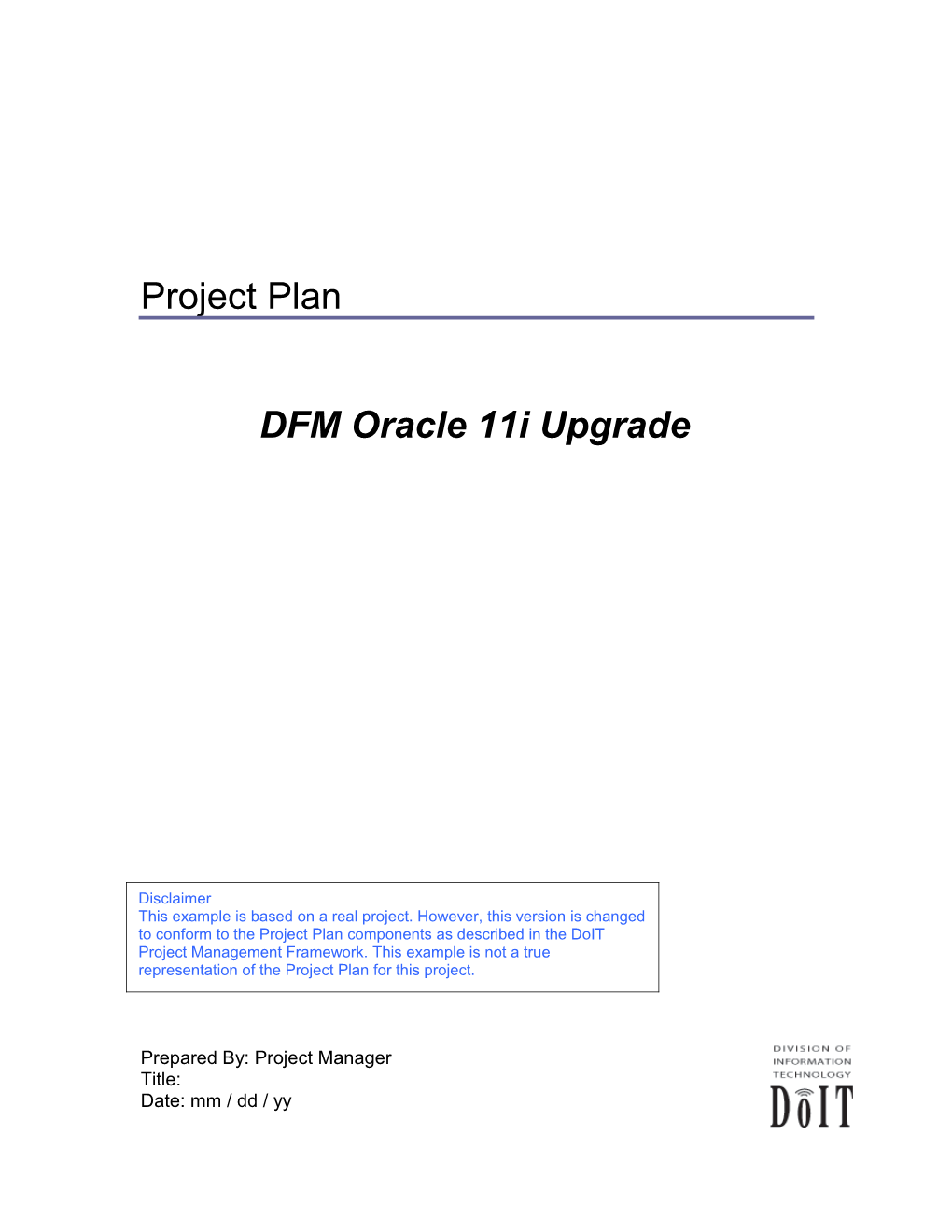 DFM Oracle 11I Upgrade