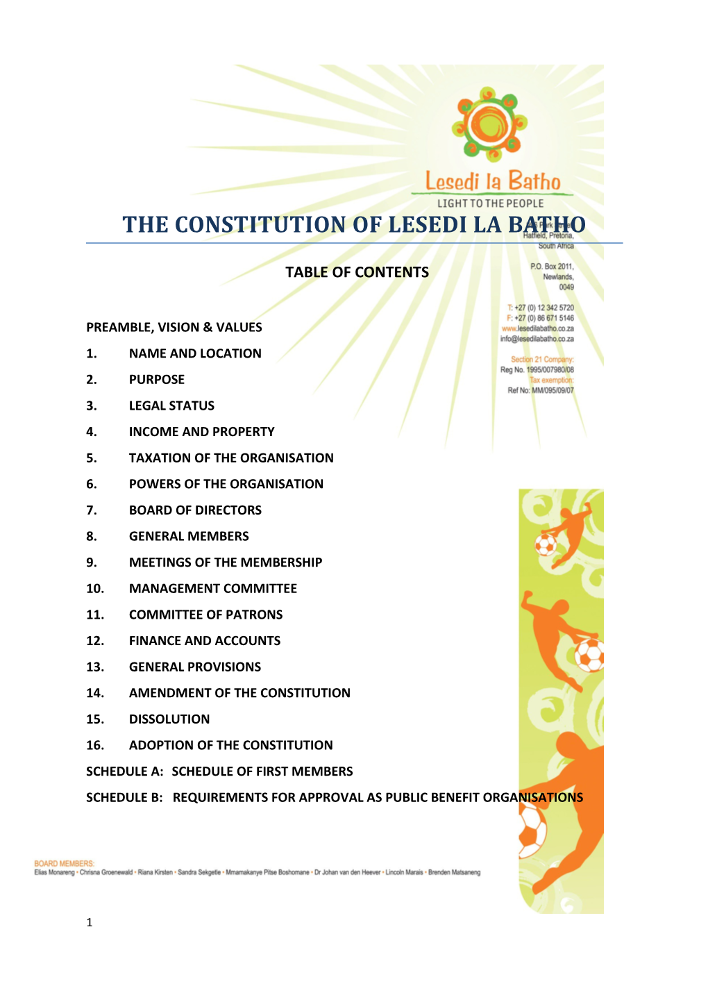 The Constitution of Lesedi La Batho
