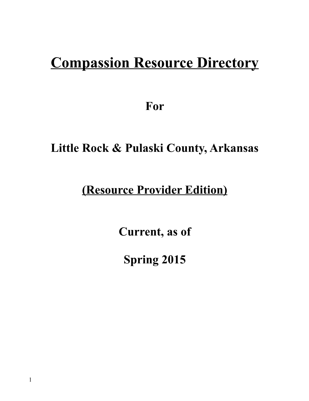 Compassion Resource Directory