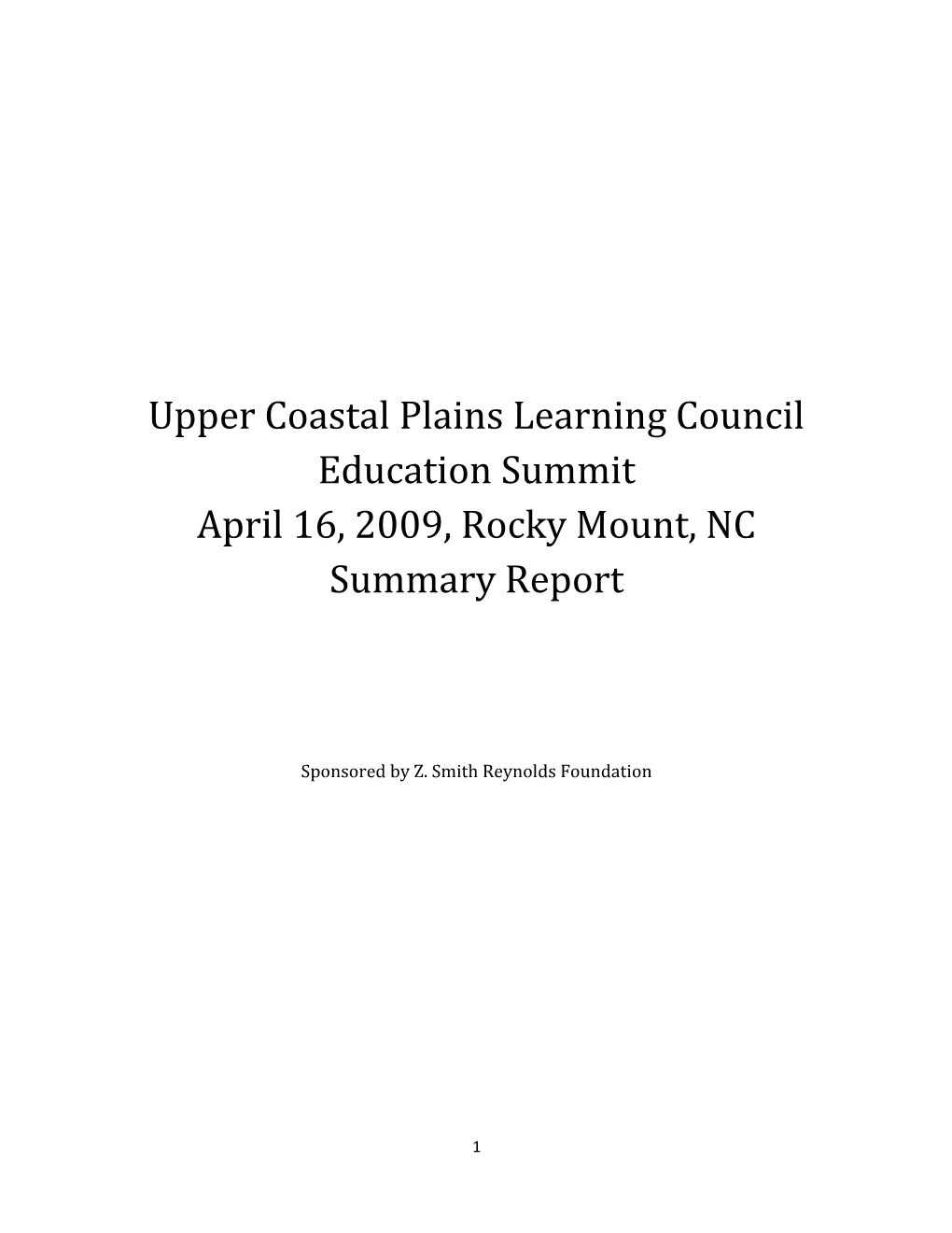 Upper Coastal Plains Learning Council