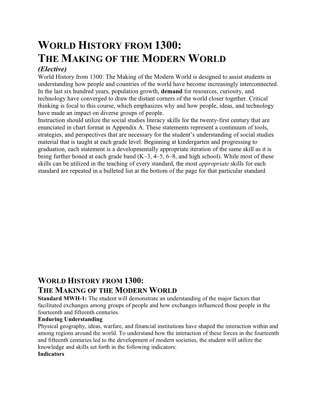 The Making of the Modern World