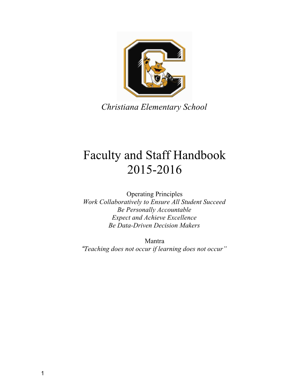 Faculty and Staff Handbook