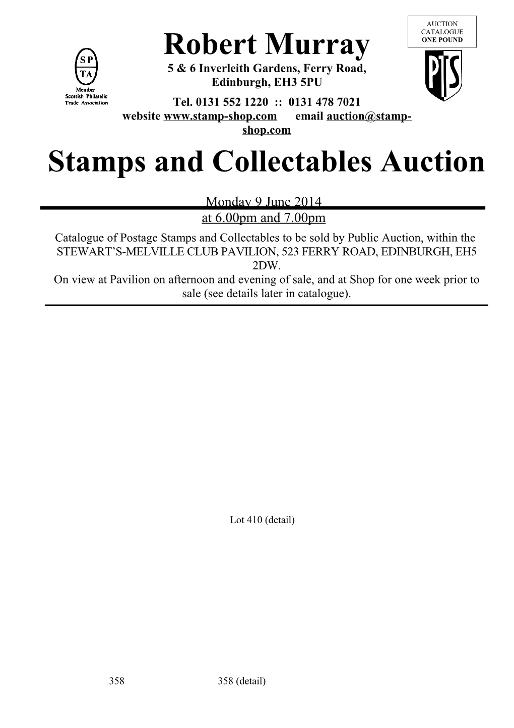 Robert Murray Stamp Auction s1