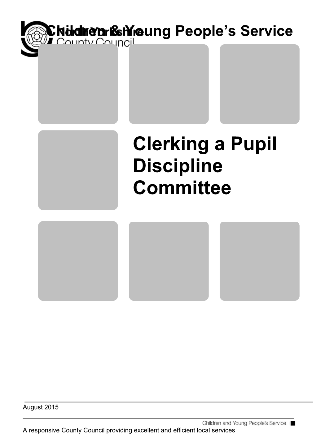 Agenda for the Pupil Discipline Committee