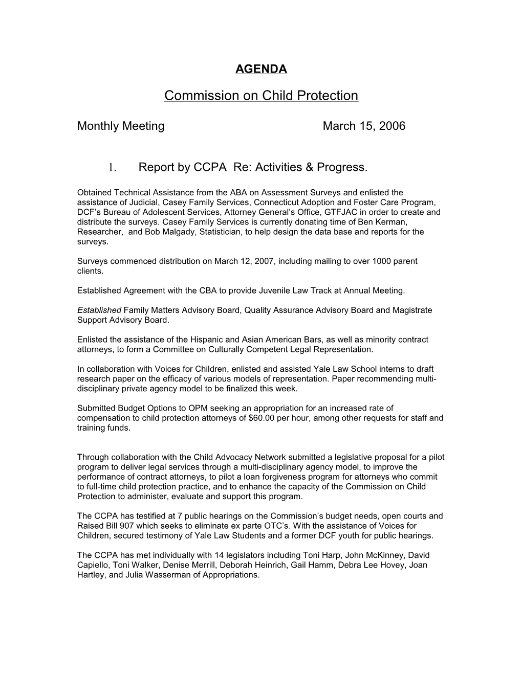 Commission on Child Protection