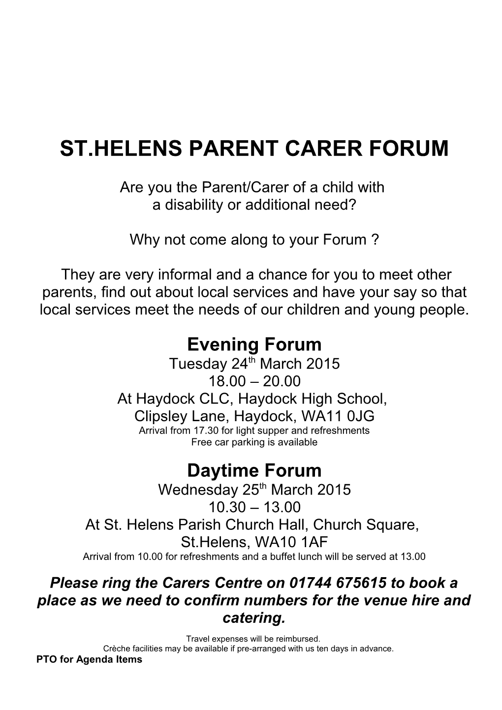 St.Helens Parent Carer Forum