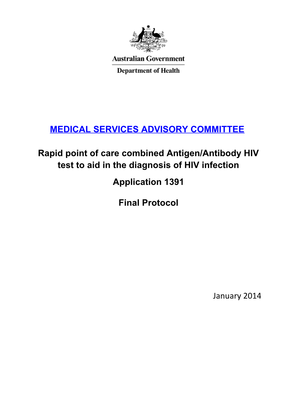 Medical Services Advisory Committee