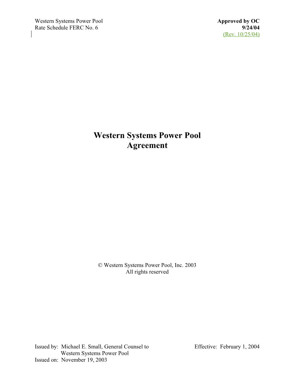 Western Systems Power Pool