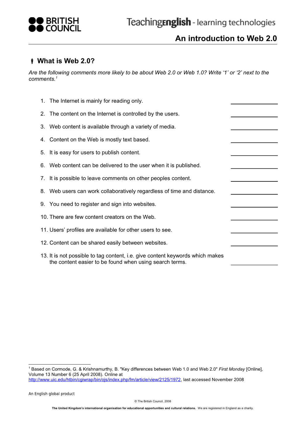 Learning Technologies - Participant Worksheets