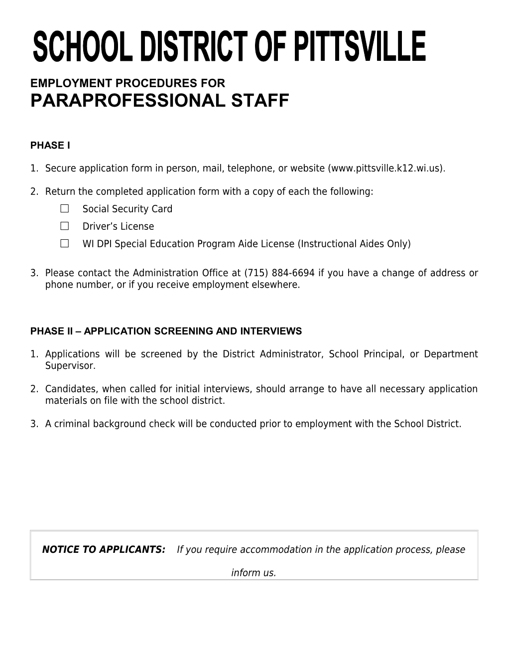 Application for Employment s52