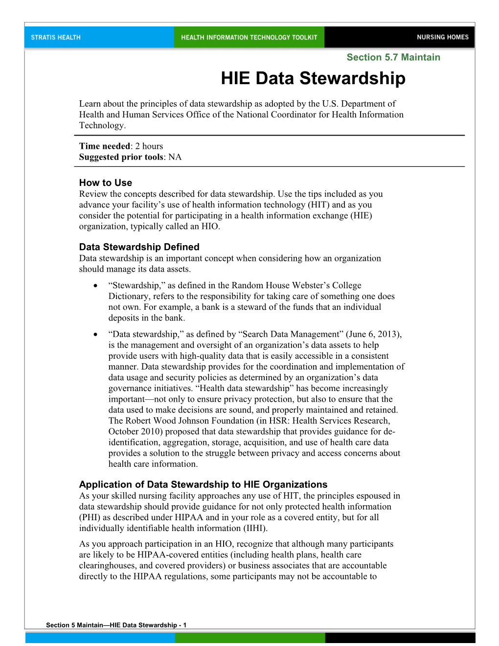 5 HIE Data Stewardship