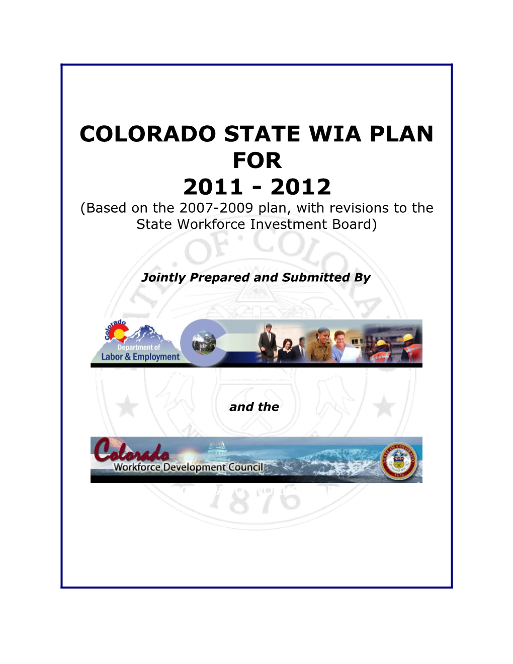 Colorado State Wia Plan