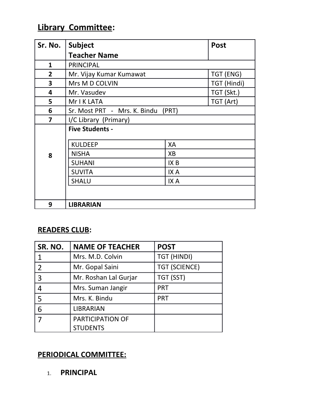 Library Committee