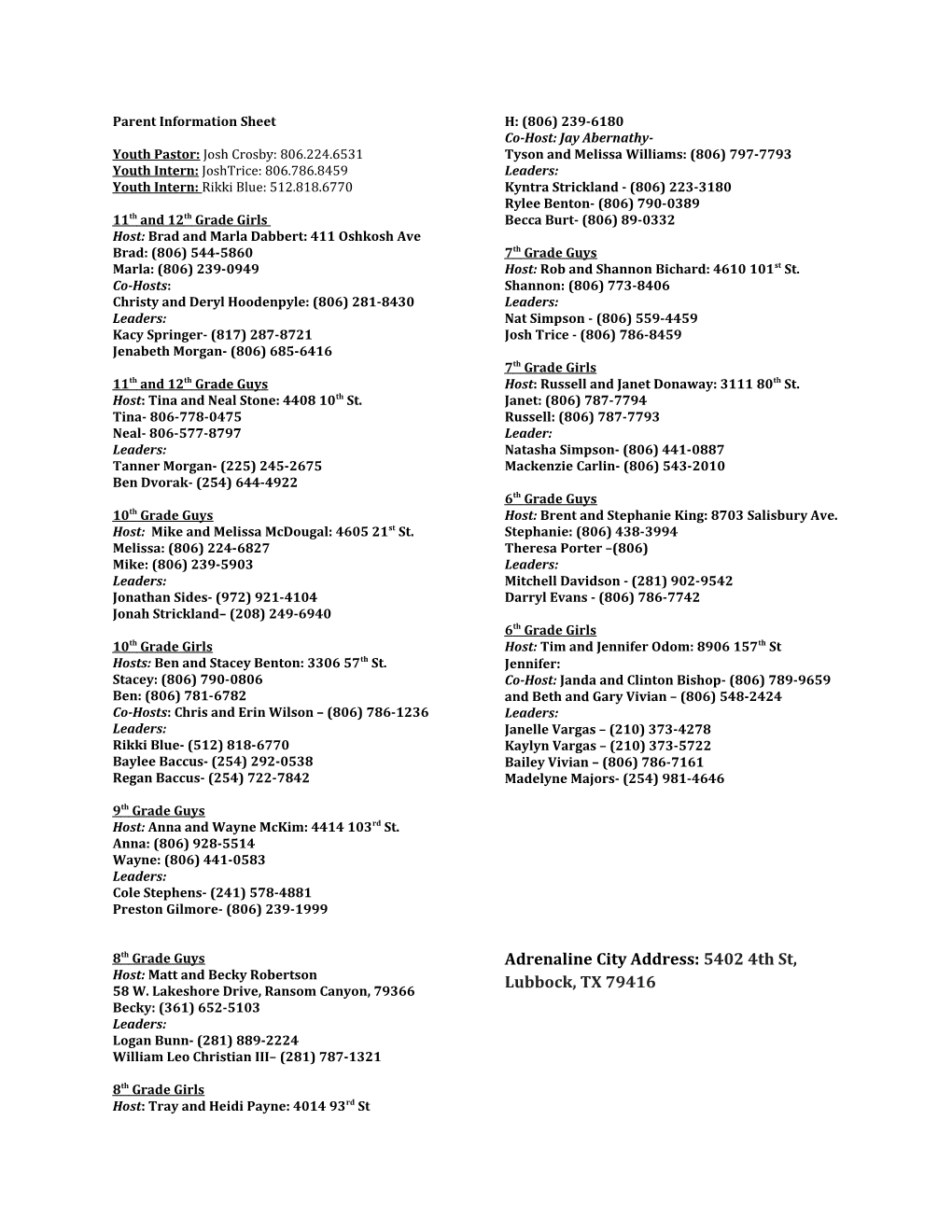 Parent Information Sheet s1