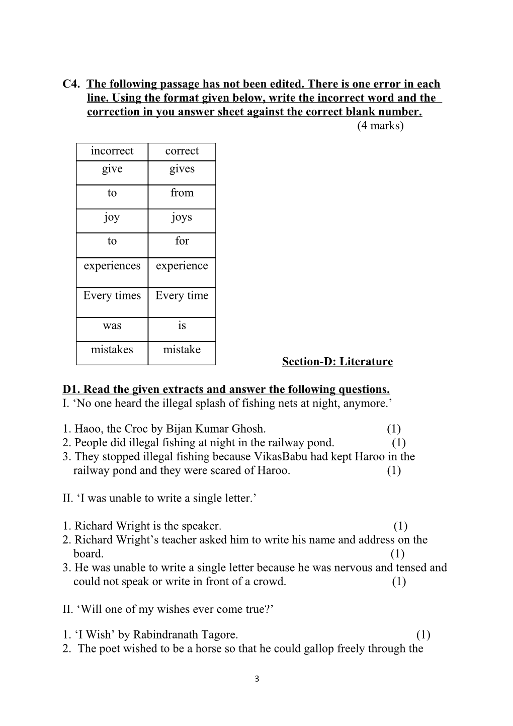 SAISETIENG0613AK English Grade 6 SET1 Answer Key 18/09/13