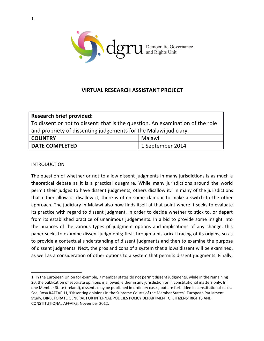 Virtual Research Assistant Project