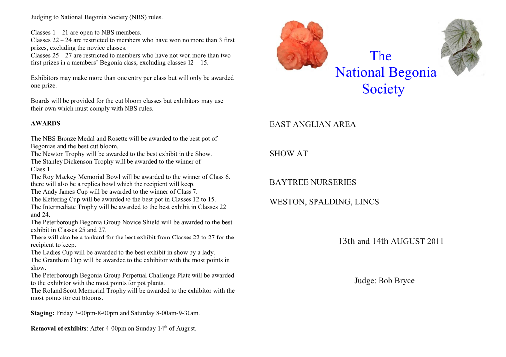 National Begonia