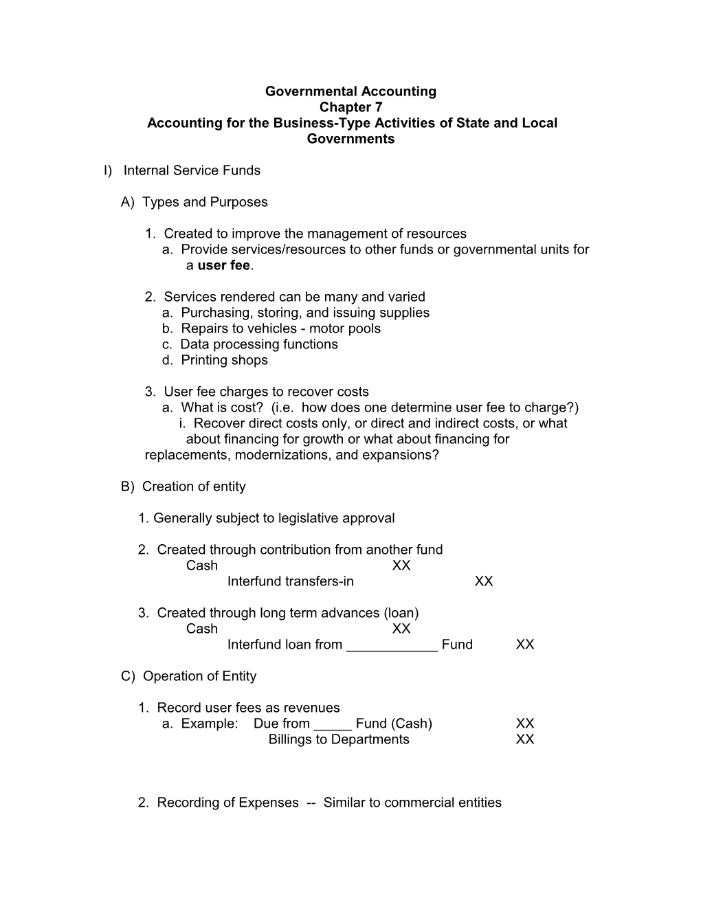 Accounting for the Business-Type Activities of State and Local Governments