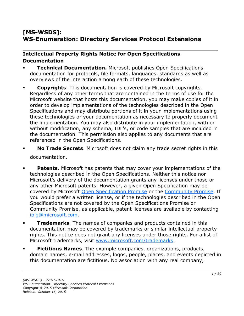 WS-Enumeration: Directory Services Protocol Extensions