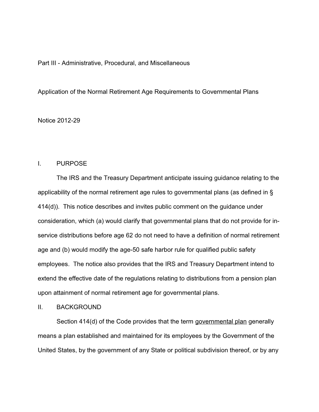 Part III - Administrative, Procedural, and Miscellaneous s1