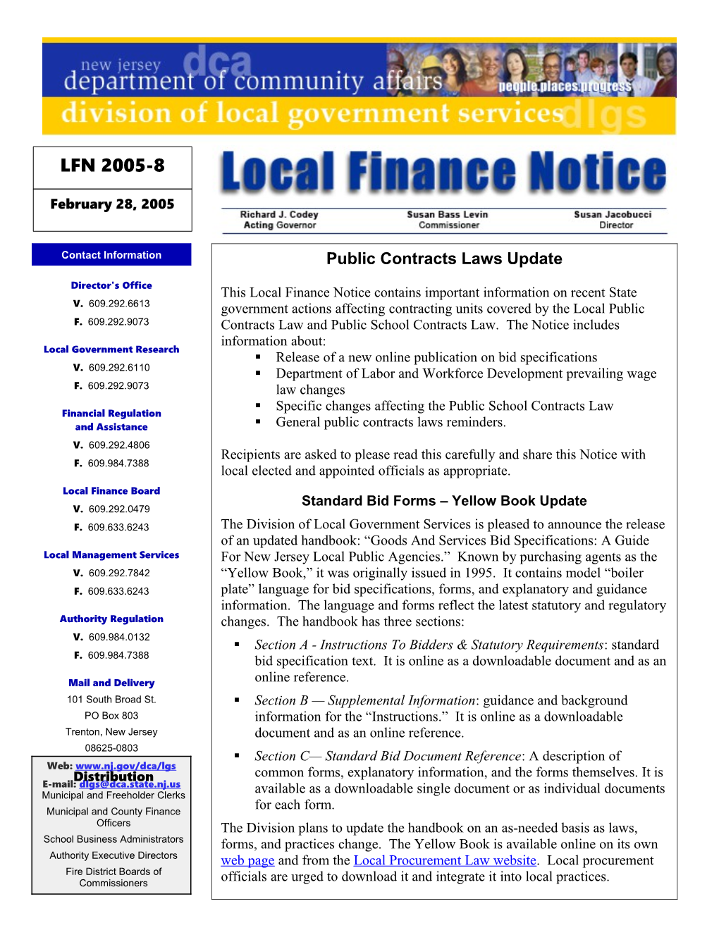 Local Finance Notice 2005-8February 28, 2005Page 1