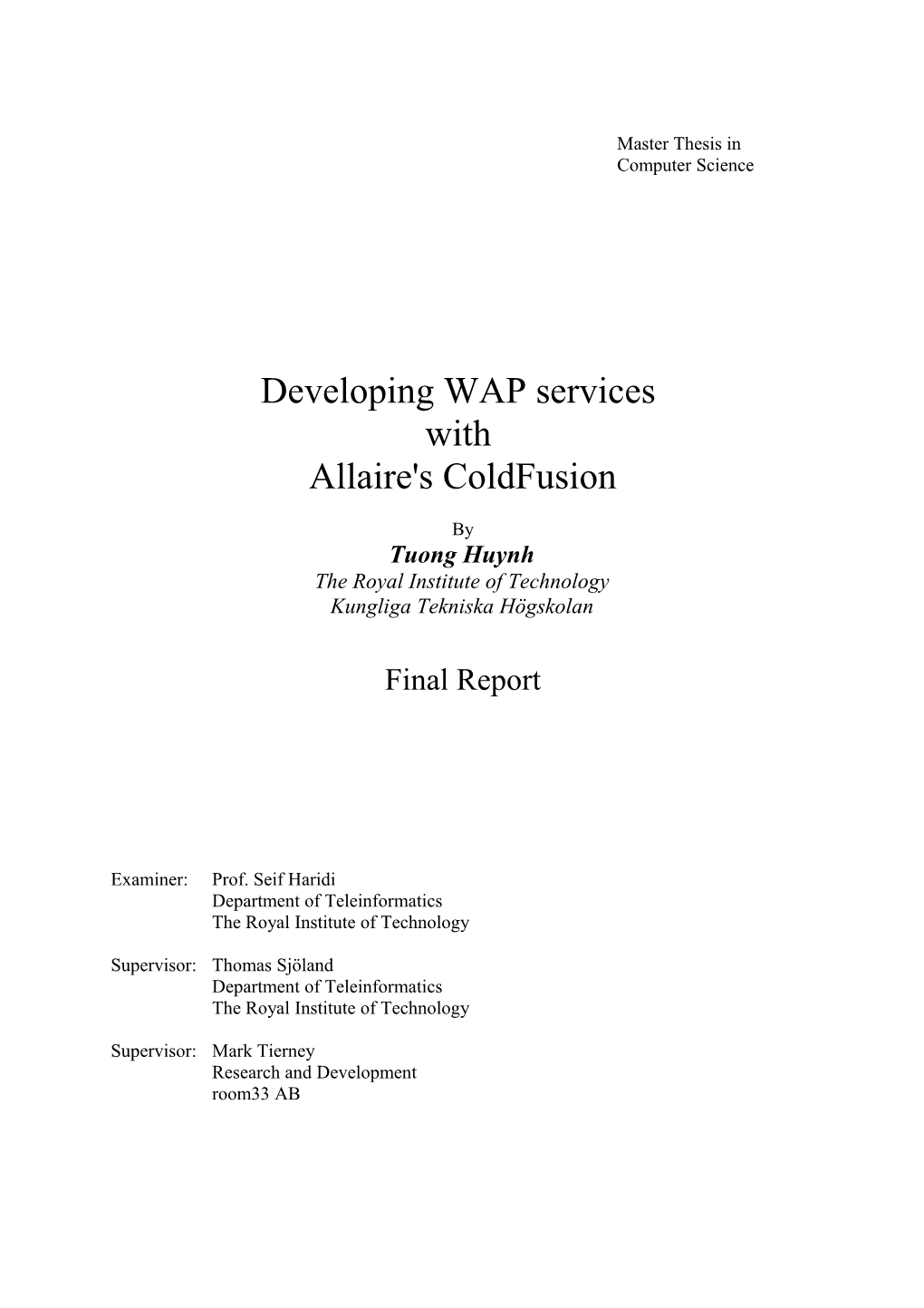 1 Introduction to WAP