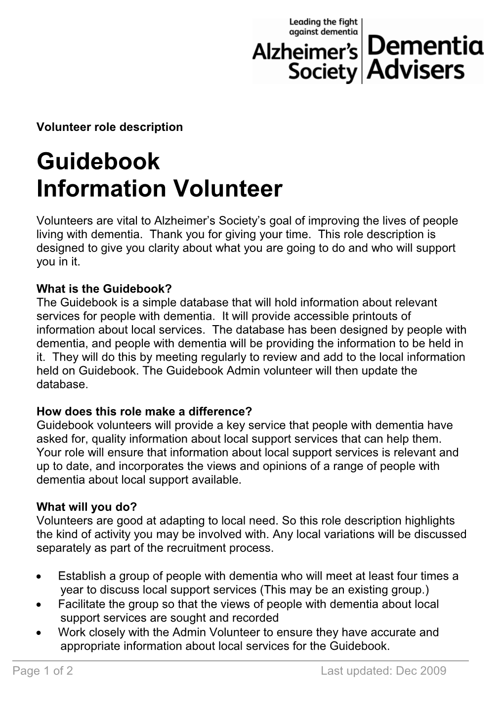 RD Guidebook Information Volunteer