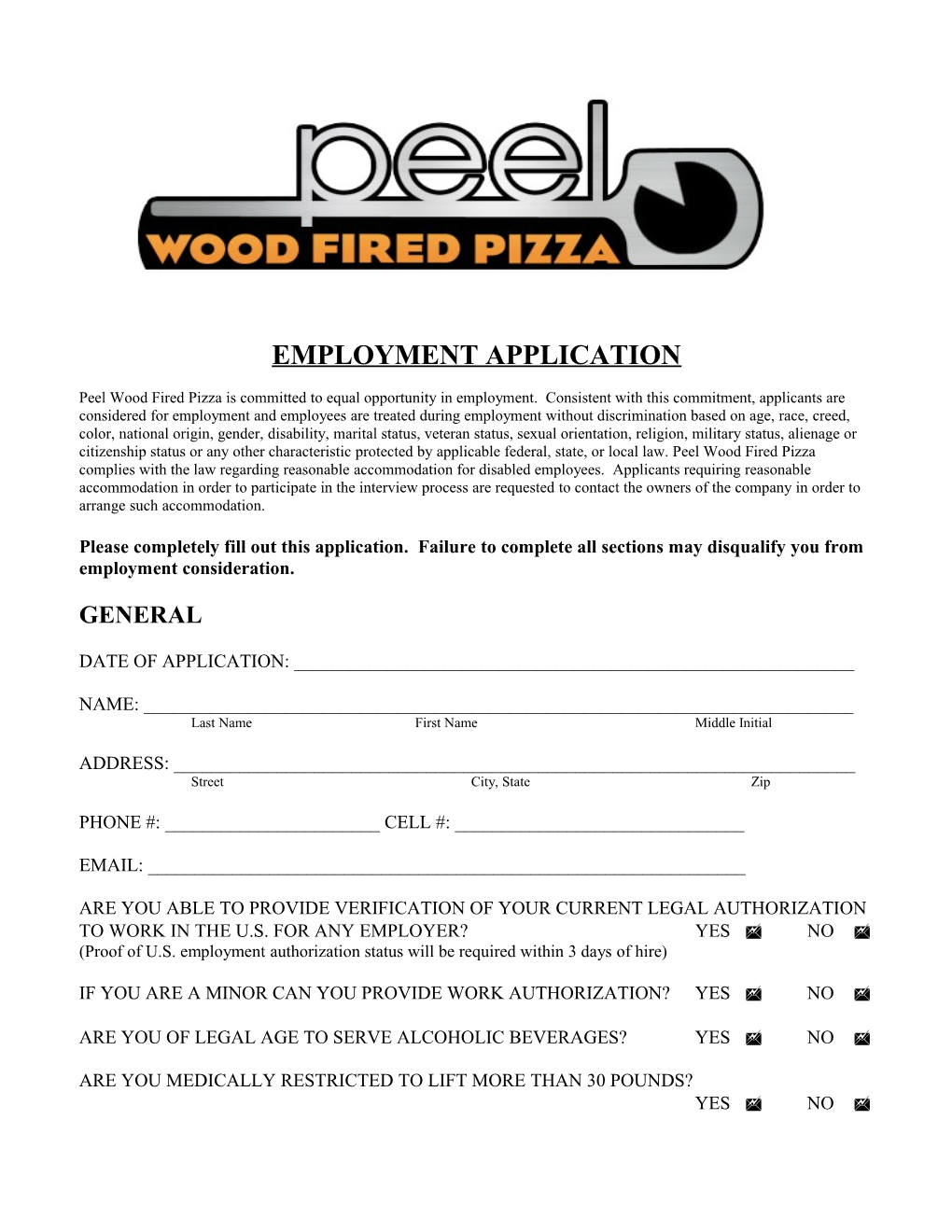 Employment Application s5