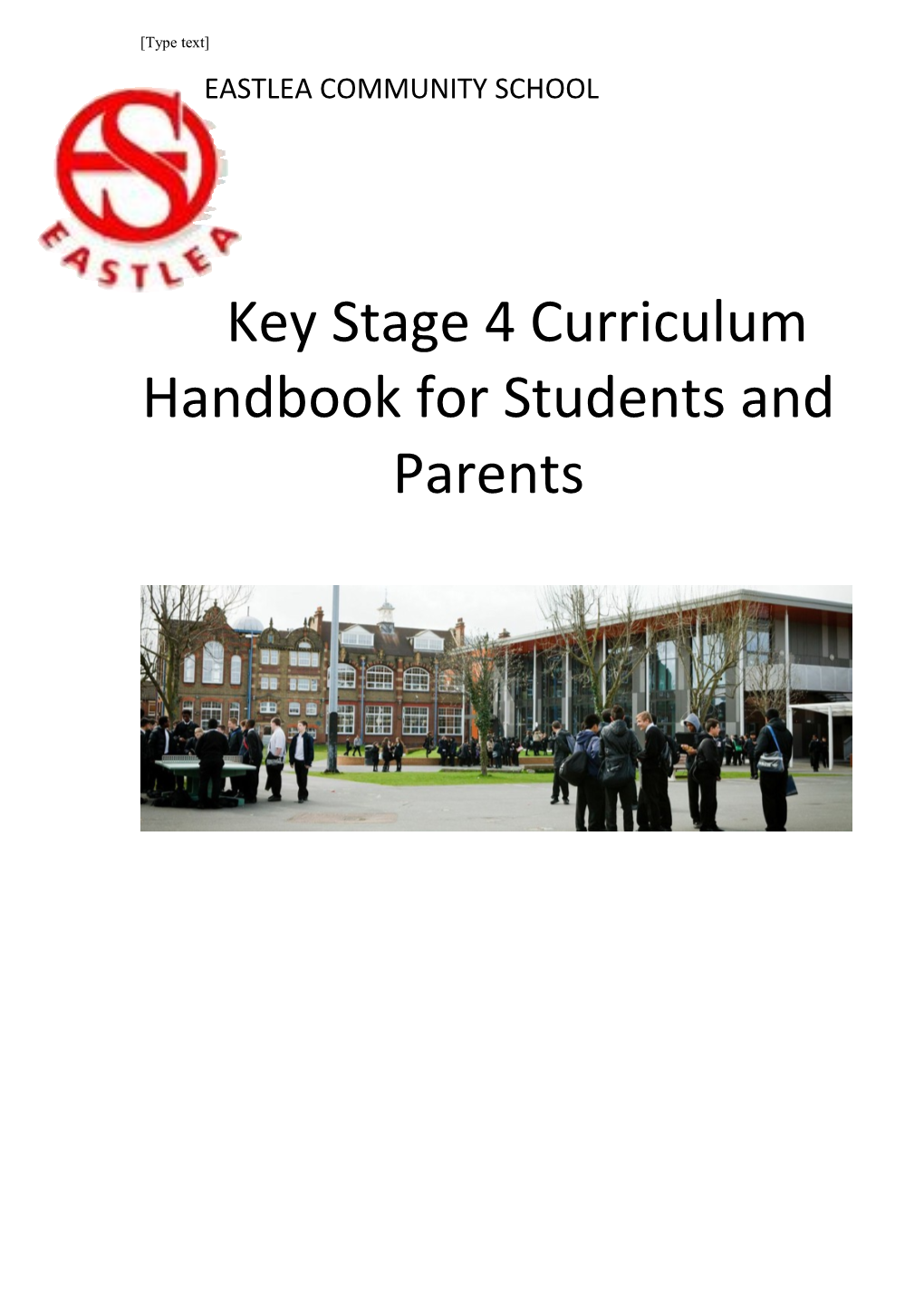 Key Stage 4 Curriculum Handbook for Students and Parents