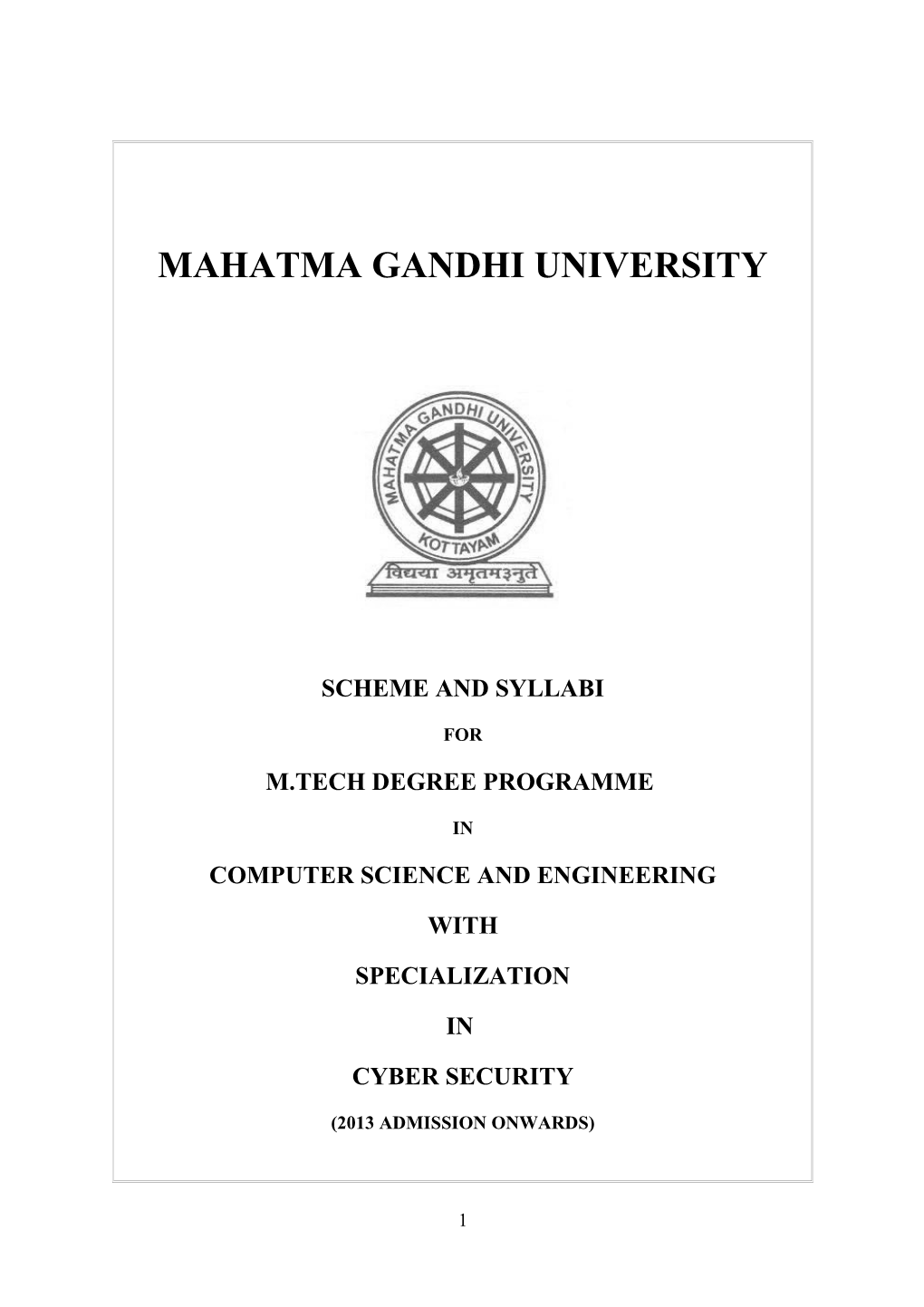 Mahatma Gandhi University s3