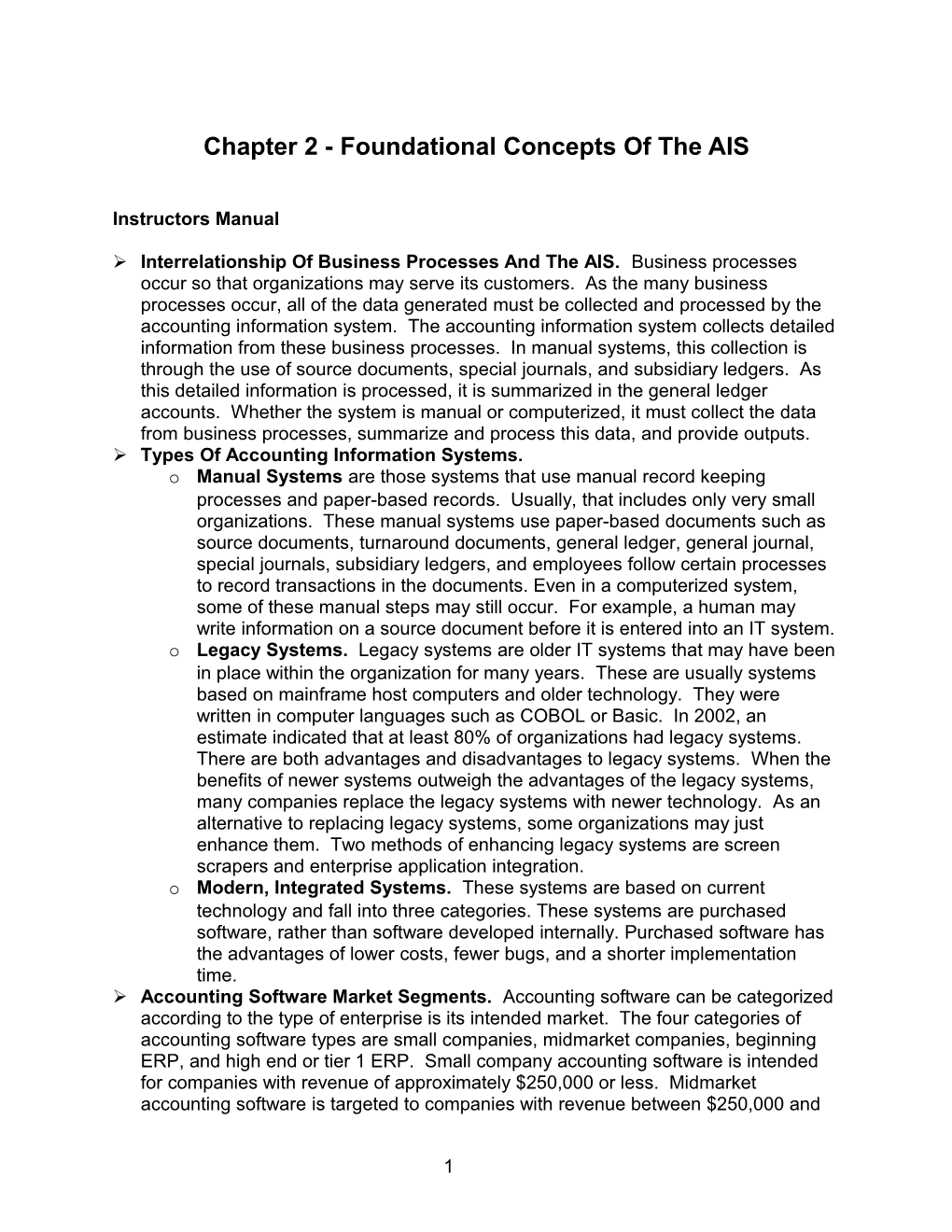 Chapter 2 - Foundational Concepts of the AIS