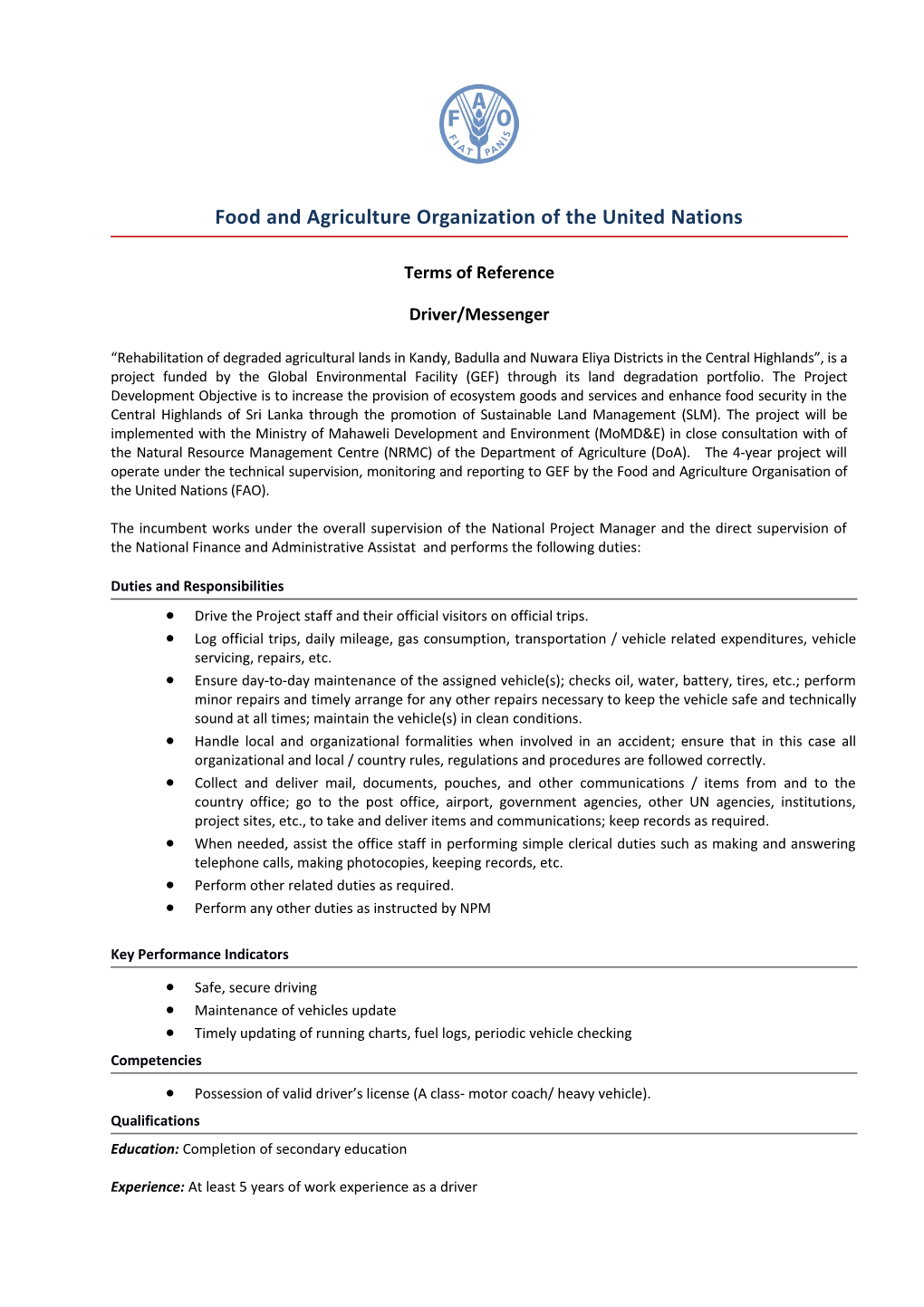 Food and Agriculture Organization of the United Nations s1