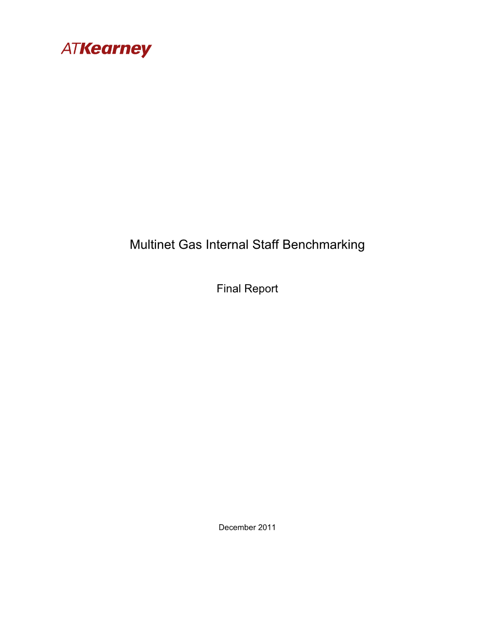 Multinet Gas Internal Staff Benchmarking
