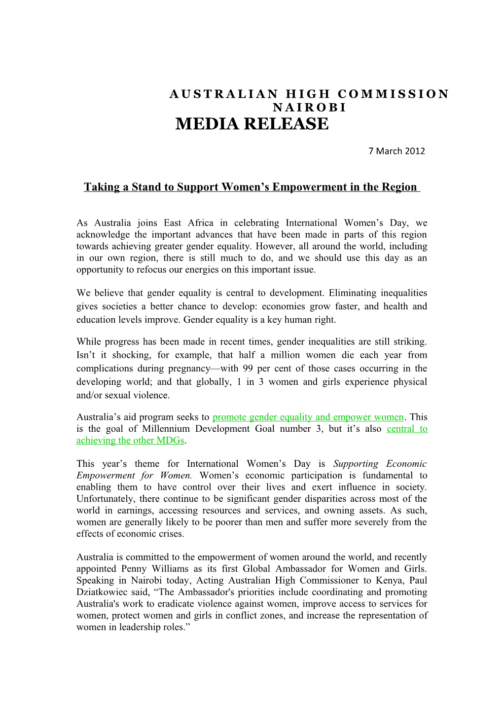 Taking a Stand to Support Women S Empowerment in the Region